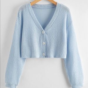 SHEIN plus size cropped sweater jacket